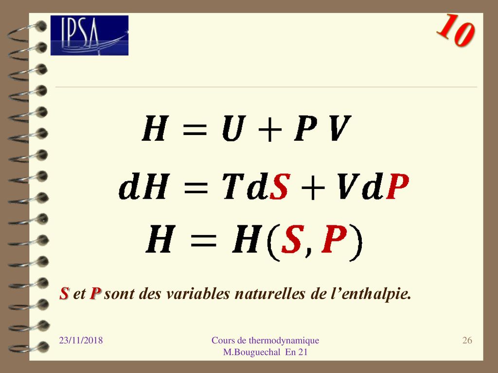 Cours De Thermodynamique Module En Ppt T L Charger